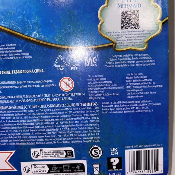 Mattel Disney Princess The Little Mermaid Sing & Discover ARIEL Fashion Doll NEW - Picture 8 of 8